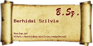 Berhidai Szilvia névjegykártya